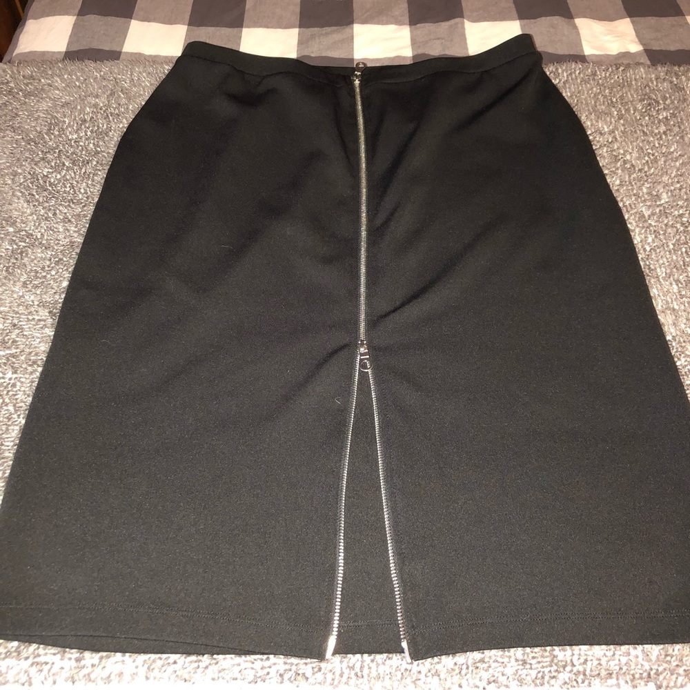 Black Zippered Skirt